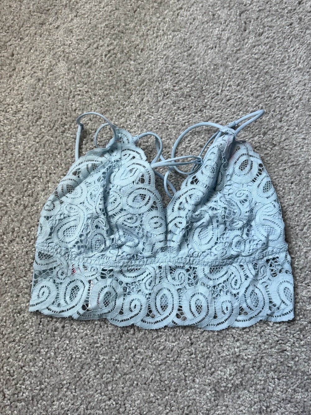 Victoria's Secret Pale Blue Lace Camisole Bralette